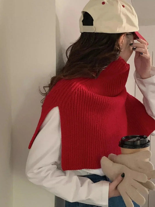 Chunky Knit Slit Scarf Simply Love