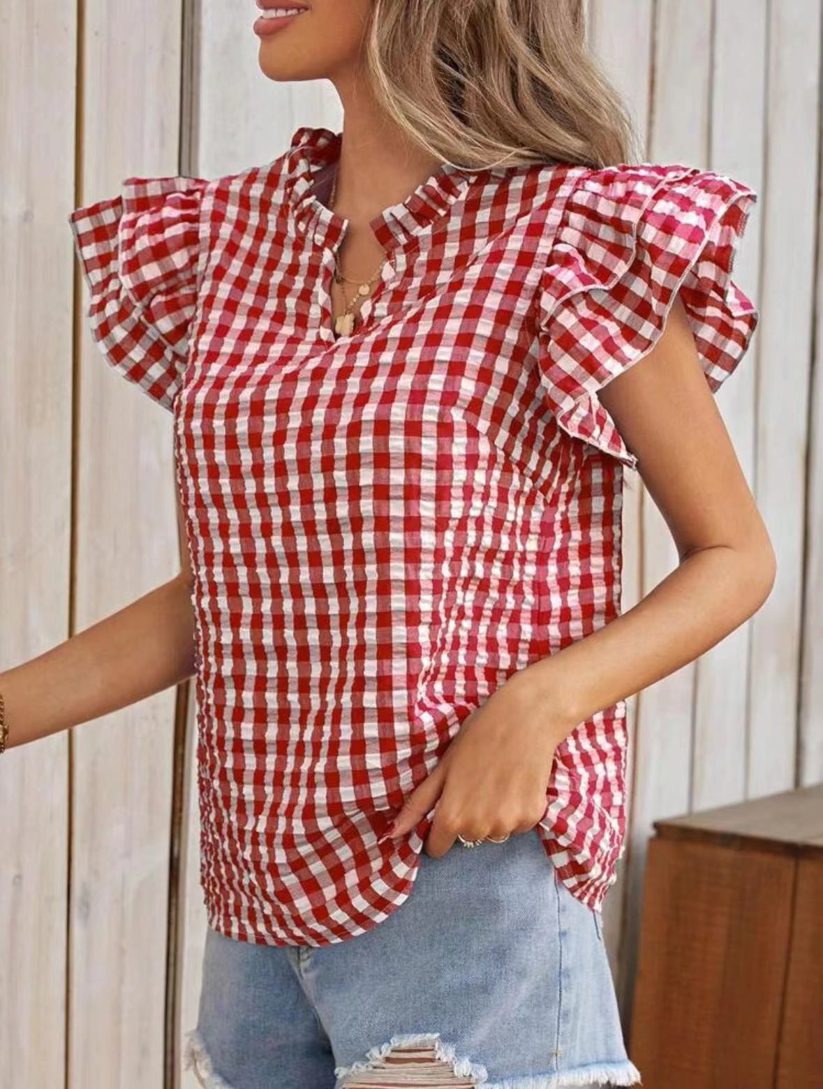 Gingham blouse Miss Sparkling