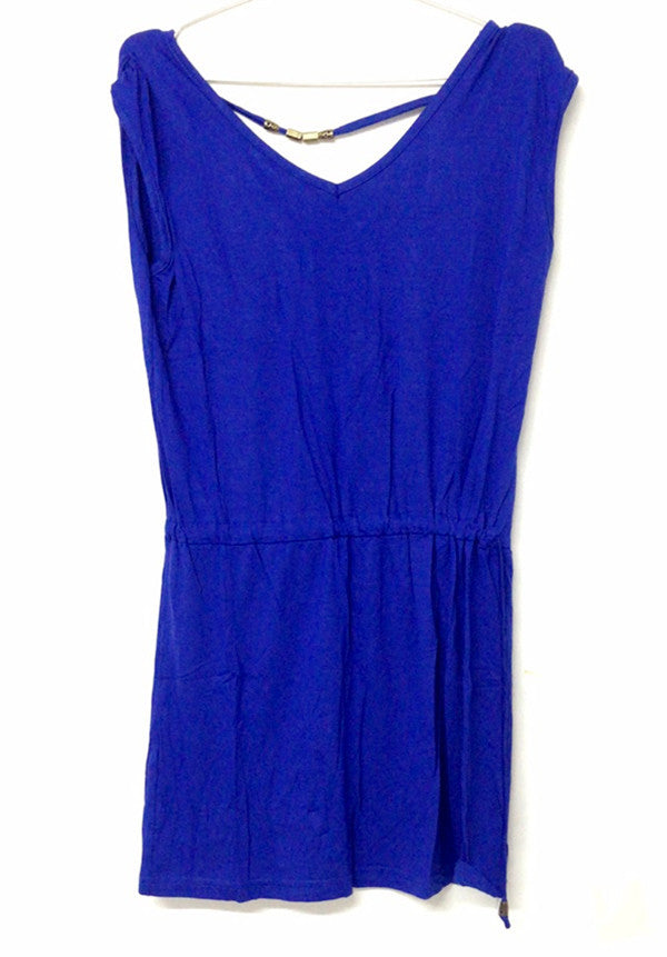 Stretch Cotton Sexy Backless Beach Cover Up Vacation Sun Protection Shirt Bikini Cover Clearance Bella Mia