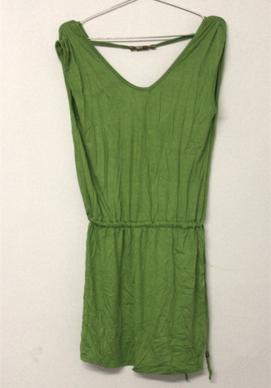 Stretch Cotton Sexy Backless Beach Cover Up Vacation Sun Protection Shirt Bikini Cover Clearance Bella Mia