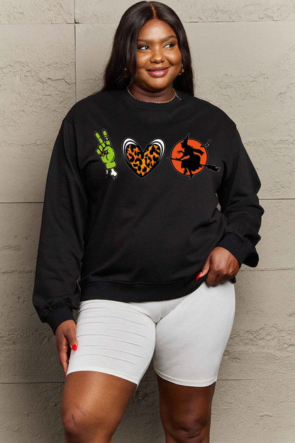 Cozy comfort drop shoulder graphic sweatshirt