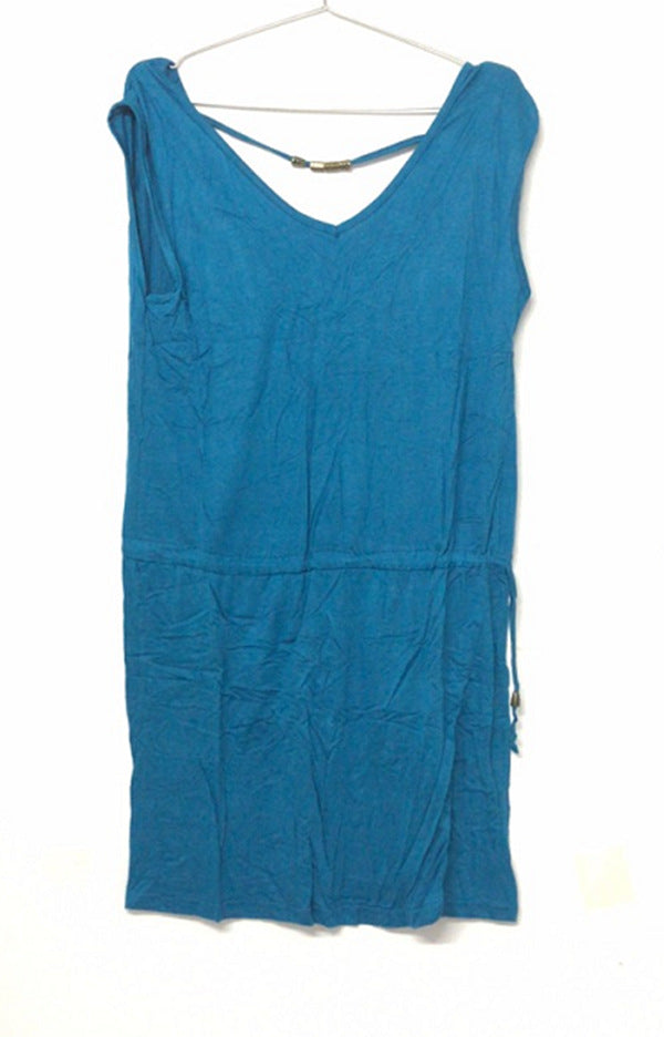 Stretch Cotton Sexy Backless Beach Cover Up Vacation Sun Protection Shirt Bikini Cover Clearance Bella Mia