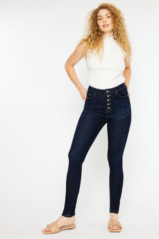 Curvy Fit High Rise Super Skinny Jeans KanCan Coco’s Tee Boutique
