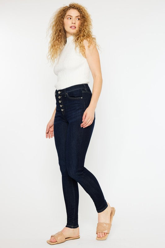 Curvy Fit High Rise Super Skinny Jeans KanCan Coco’s Tee Boutique