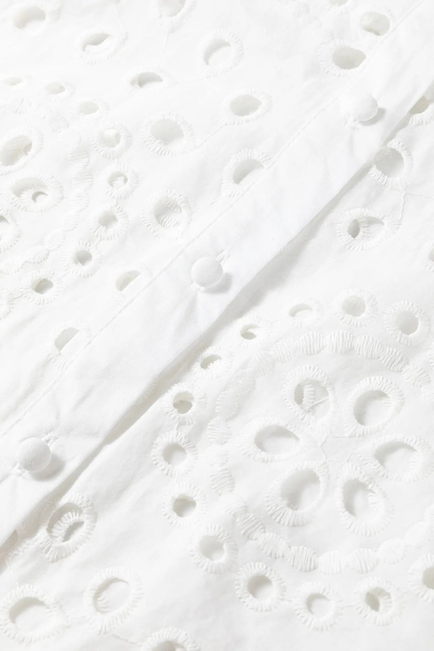 White Eyelet Embroidered Puff Sleeve Cropped Shirt For Women Dear-Lover Dropshipping