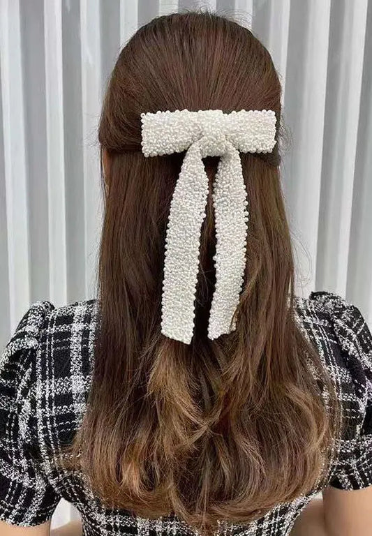 Beaded hair bow Miss Sparkling
