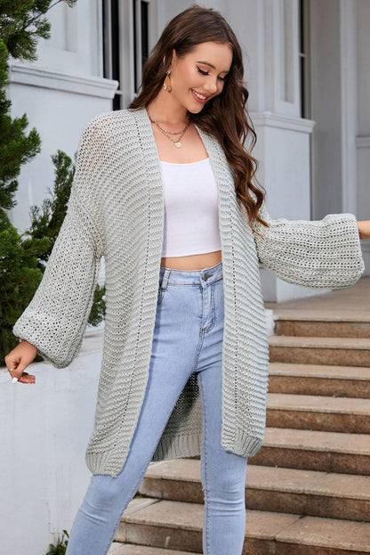 Open Front Longline Cardigan.