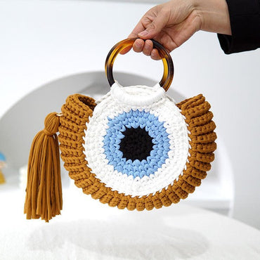 Hooked on Protection: Evil Eye Crochet Handbag