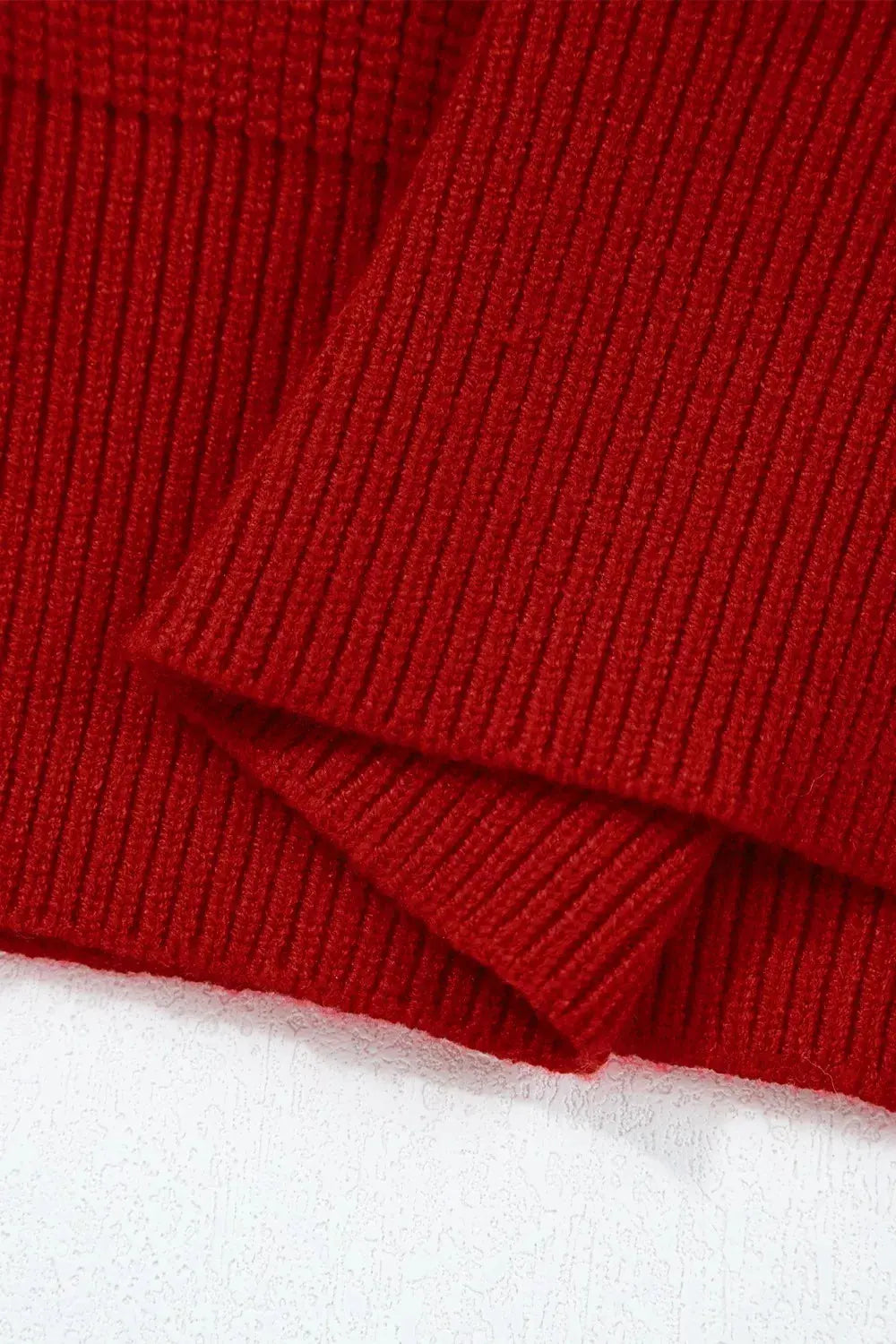 Lantern Sleeve V Neck Knot Back Sweater Simply Love