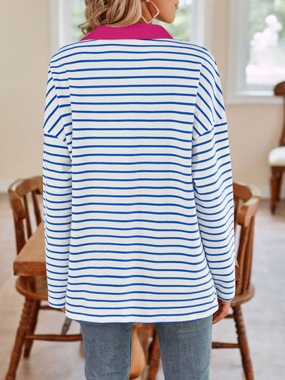 Chic striped long sleeve tee