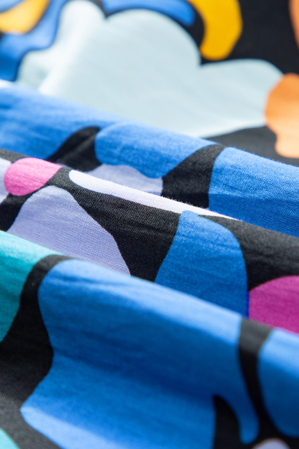 Blue Split Neck Collared Plus Floral Dress Divine Design4U