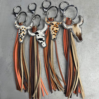 Bull Shape Fringe Key Chain.