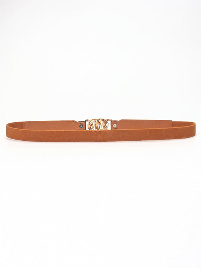 Zinc Alloy Buckle Elastic PU Belt.