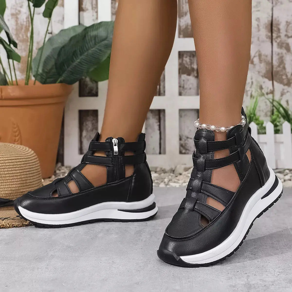 Cutout Platform Sneakers Simply Love