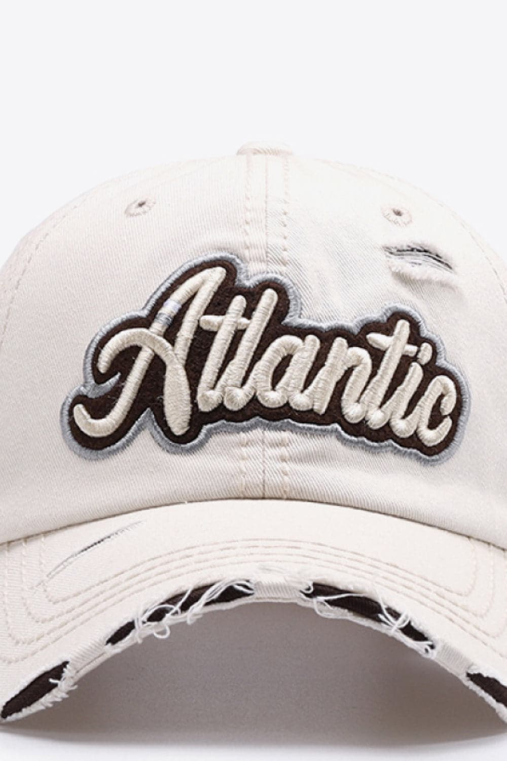 ATLANTIC Graphic Distressed Baseball Cap.