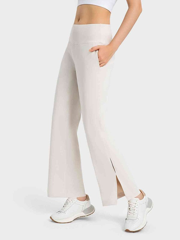 Stylish slit activewear pants