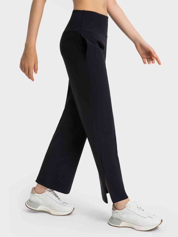 Stylish slit activewear pants