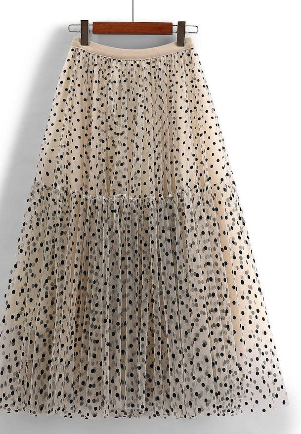 Polka Dot Midi Skirt Miss Sparkling