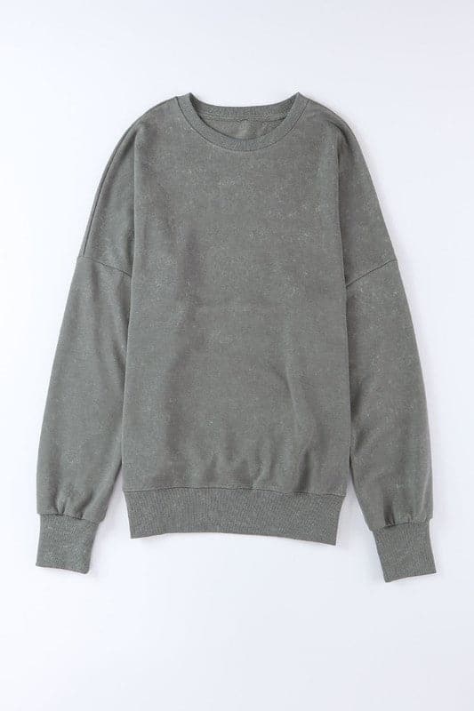 Light washed drop shoulder oversized sweatshirt.