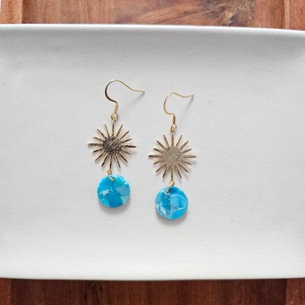 Solana Earrings - Blue.