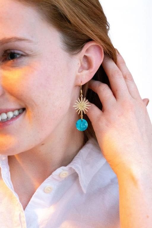 Solana Earrings - Blue.