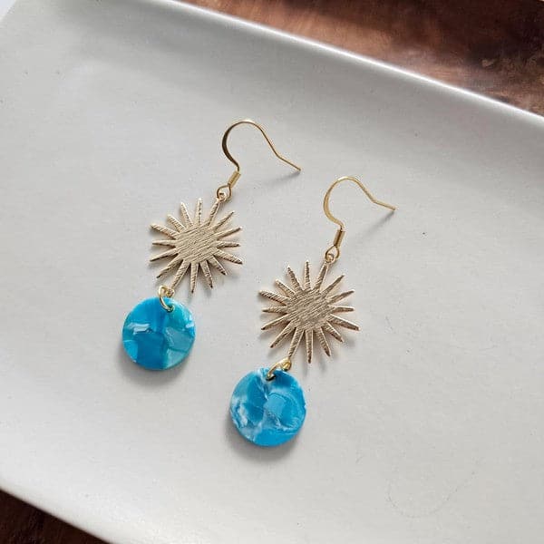 Solana Earrings - Blue.