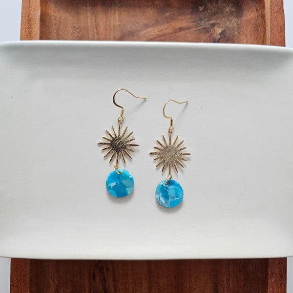 Solana Earrings - Blue.