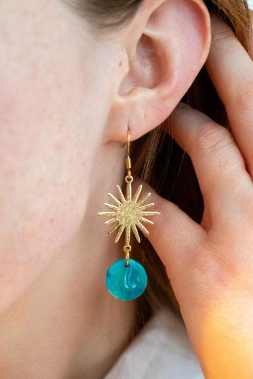 Solana Earrings - Blue.