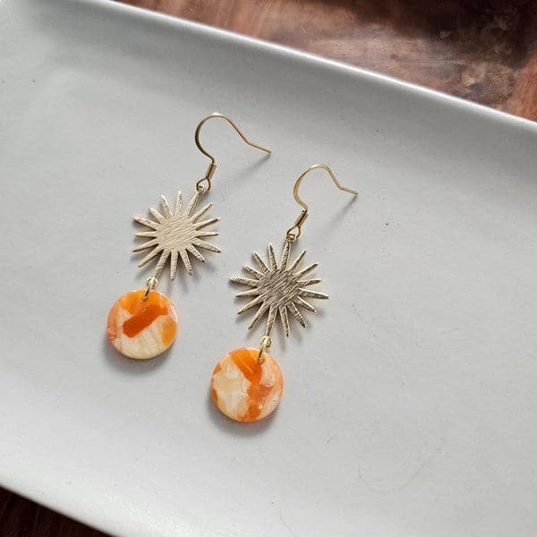 Solana Earrings - Orange.