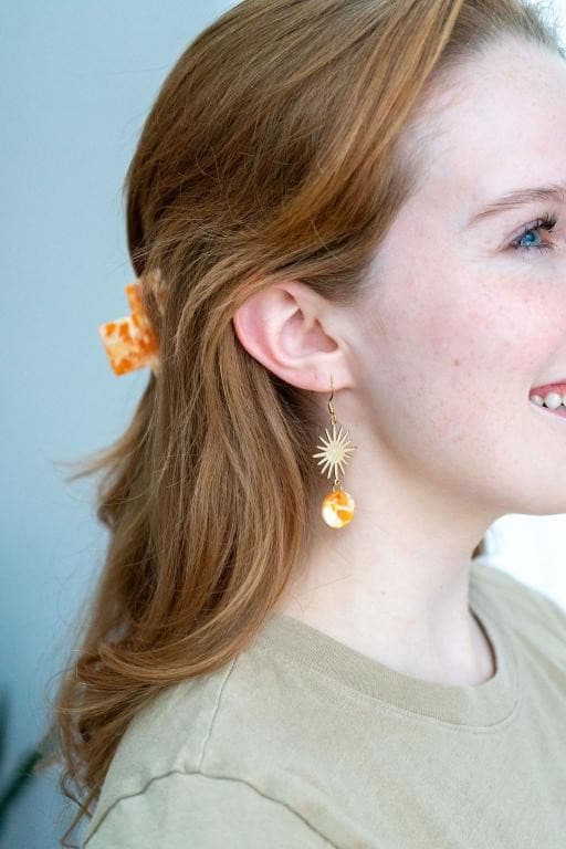 Solana Earrings - Orange.