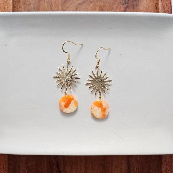 Solana Earrings - Orange.