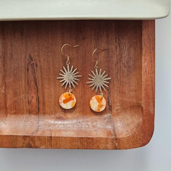 Solana Earrings - Orange.