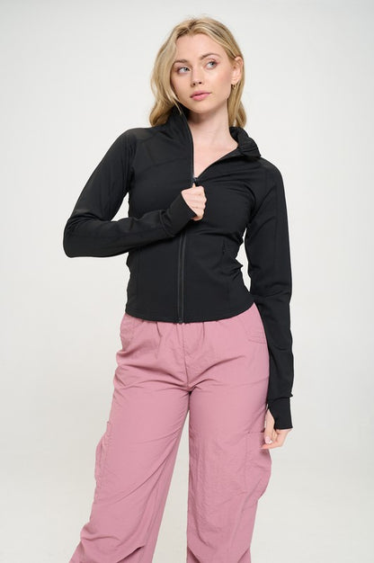 Fitness Performance Long Sleeve Zip-Up Jacket