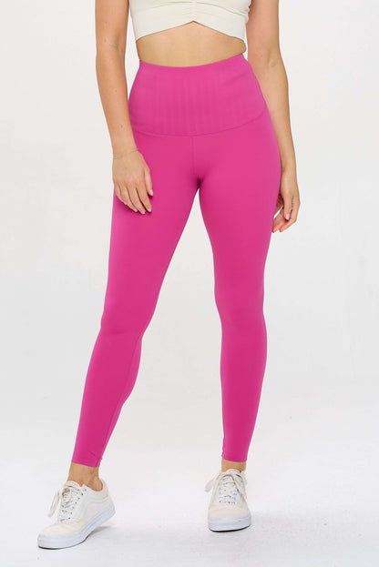 Elevate your fitness with sculpting high waisted leggings