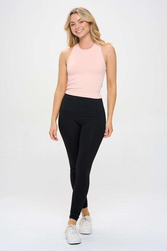 Elevate your fitness with sculpting high waisted leggings