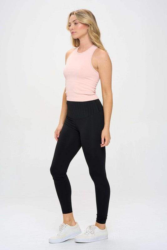 Elevate your fitness with sculpting high waisted leggings