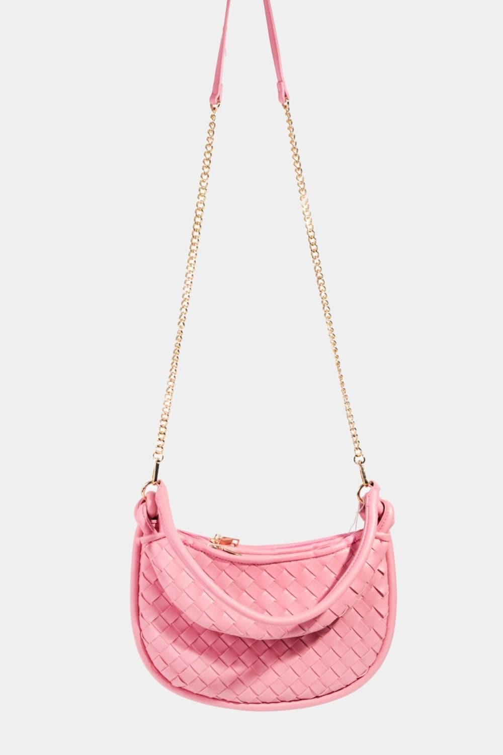 Fame half-moon woven handbag