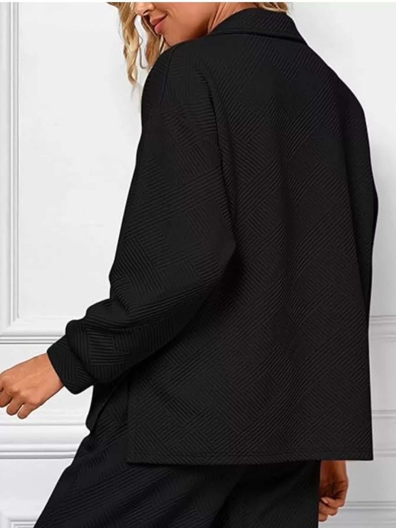 Side Slit Textured Top and Drawstring Pants Set Coco’s Tee Boutique