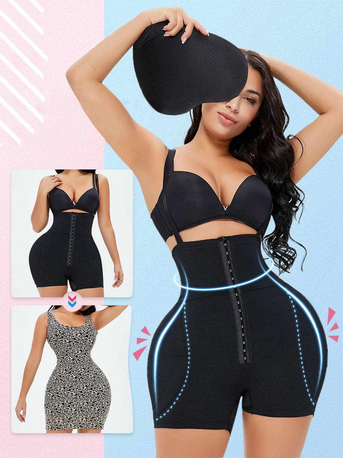 Full Size Hook-and-Eye Under-Bust Shaping Bodysuit.