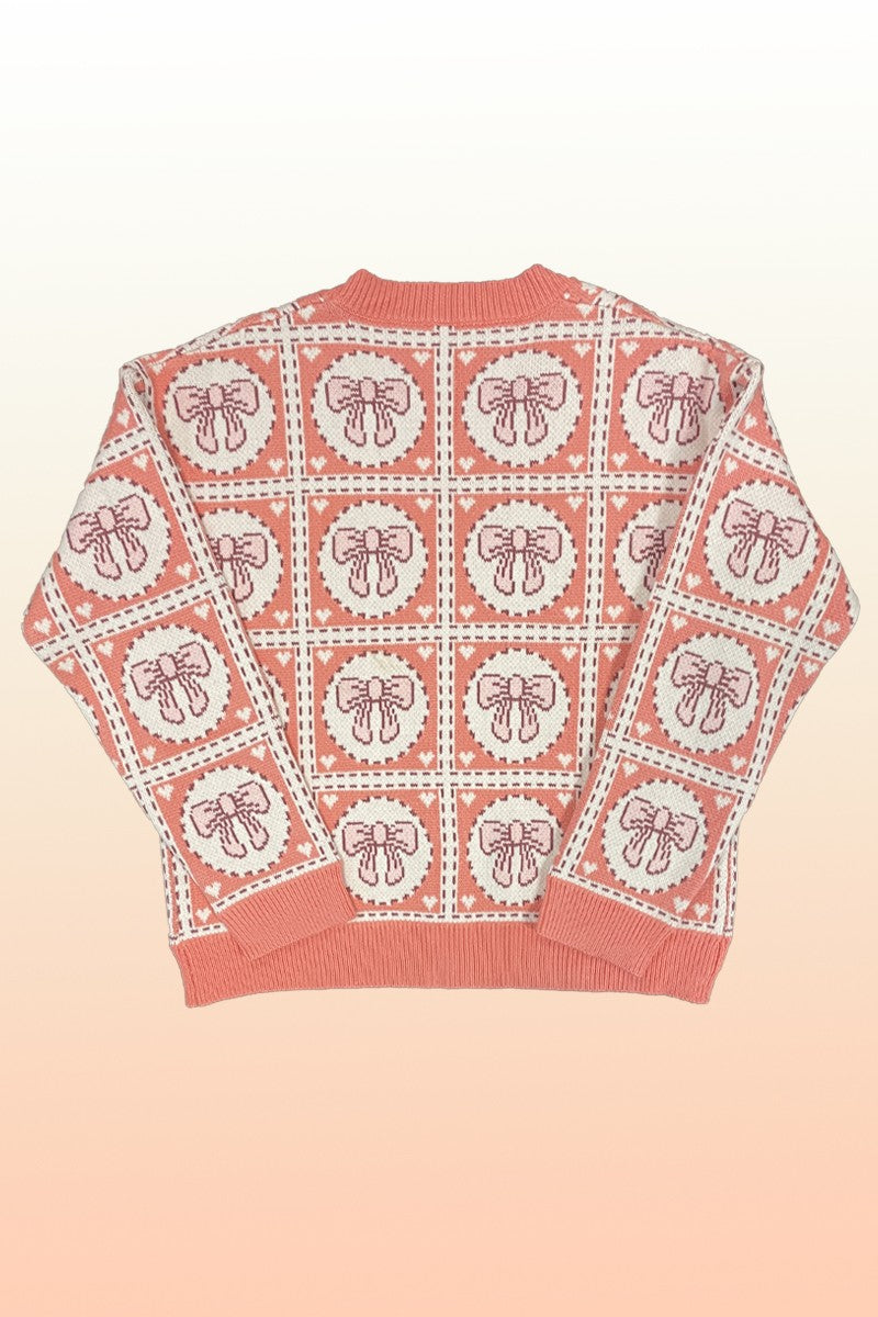 Tiled Bow Cardigan Miss Sparkling