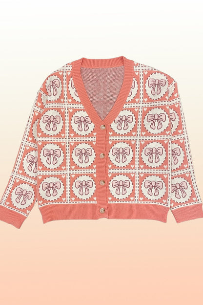 Tiled Bow Cardigan