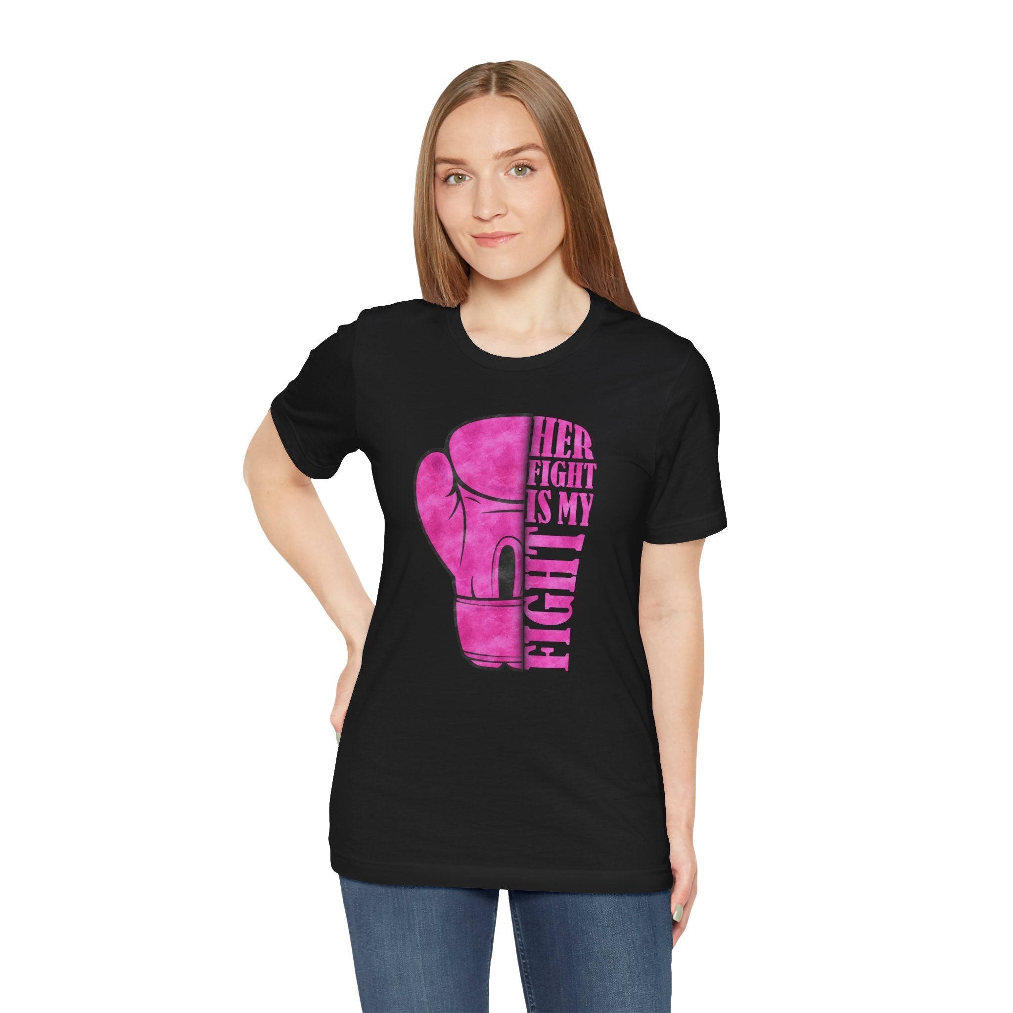 Empowering Fight Tee Unisex Jersey Short Sleeve Tee Cancer Awareness Shirt Inspirational Gift Womens Rights Tee Coco’s Tee Boutique