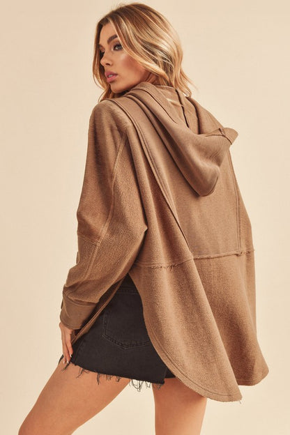 Chic Dove pullover with contrasting corduroy panels