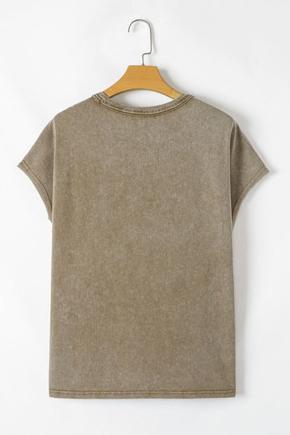 Sage Green Oversized Vintage Washed Dolman Sleeve Tee