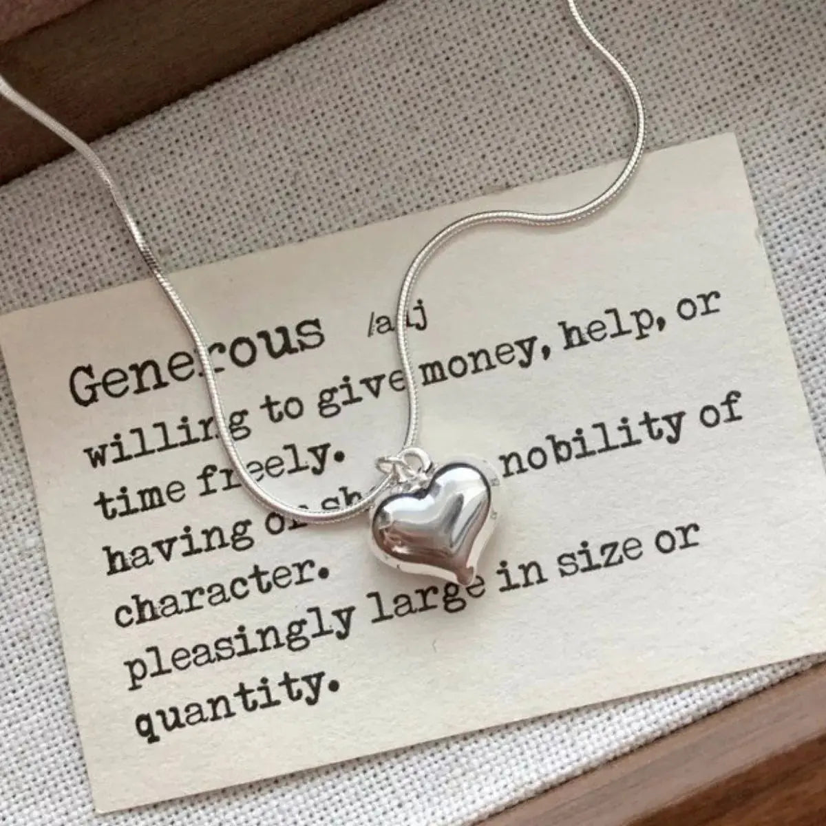 925 Sterling Silver Heart Necklace Simply Love