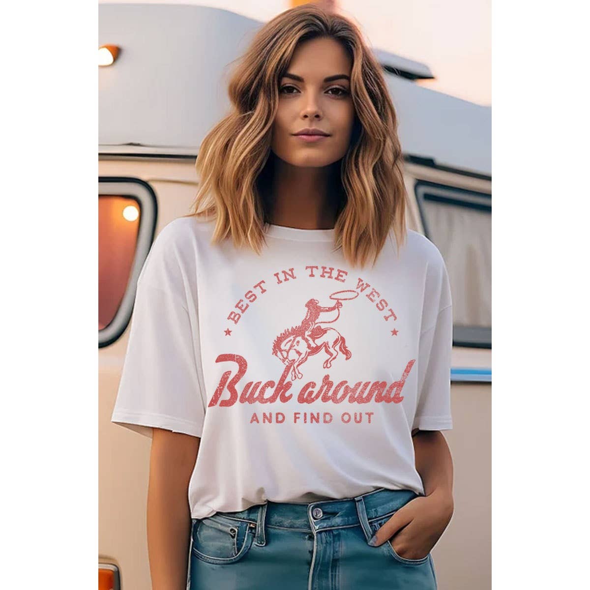 Best in the West Mineral Graphic Tee Vintage Wash Cotton Fitkitty Culture Athleisure Wear, Yoga Wear & Women's Clothing