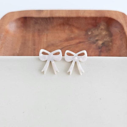 Bow Studs - White.