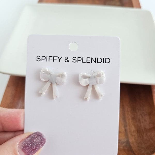 Bow Studs - White.