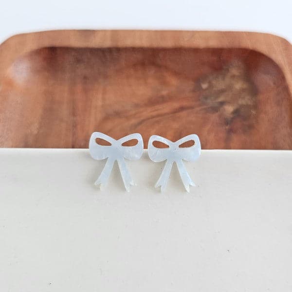 Bow Studs - Light Blue.