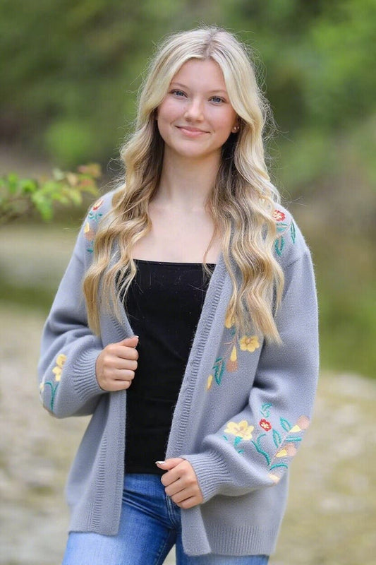 Floral Knit Cardigan Miss Sparkling